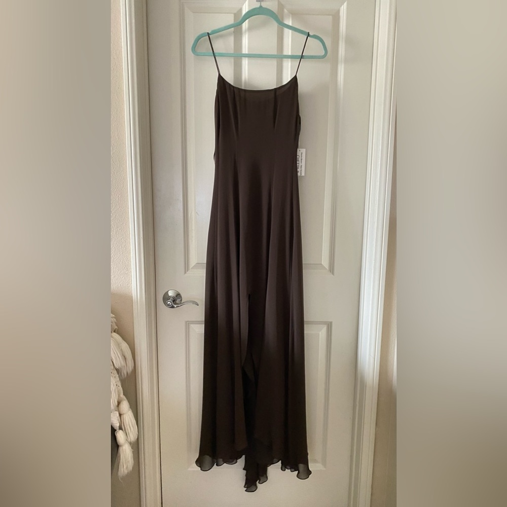 Chetta B 100% SILK Maxi Slit Luxury Dress Size 8